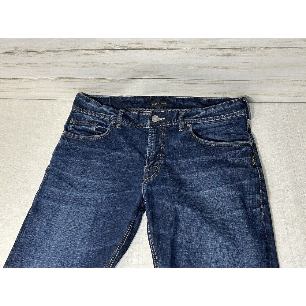 Silver Jeans Mens Size 36 x 32 Allan Classic Fit Straight Leg Stretch Denim pant - Picture 6 of 12